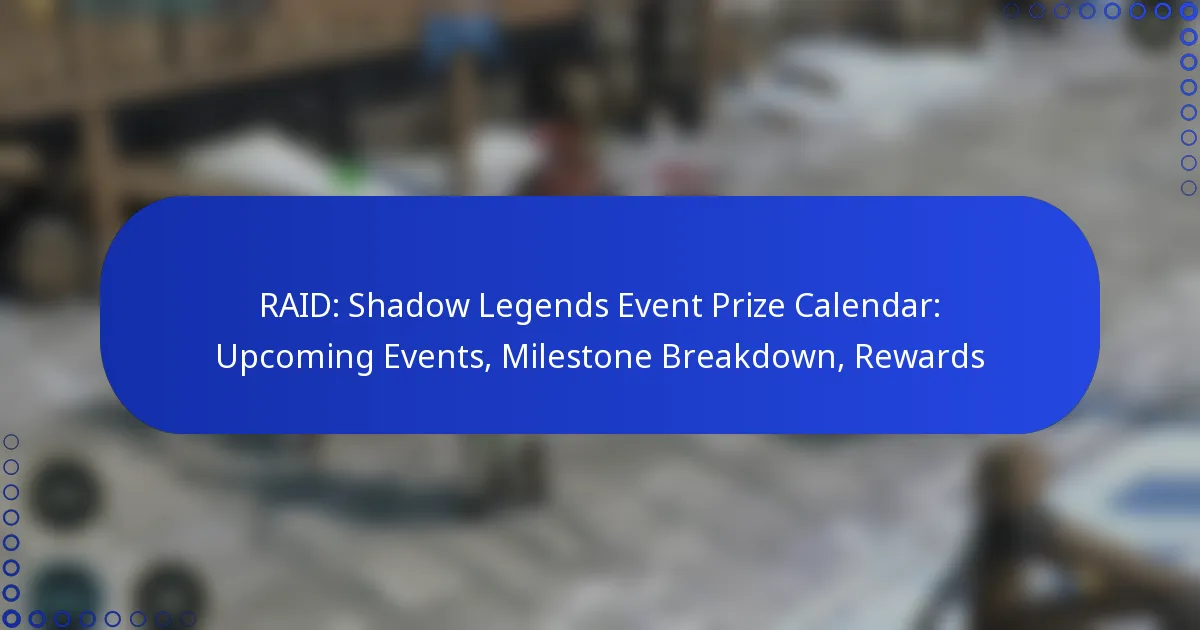RAID: Shadow Legends Event Prize Calendar: Upcoming Events, Milestone Breakdown, Rewards