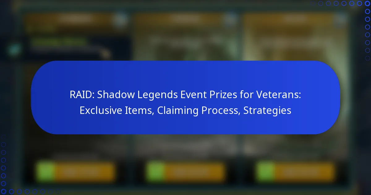 RAID: Shadow Legends Event Prizes for Veterans: Exclusive Items, Claiming Process, Strategies