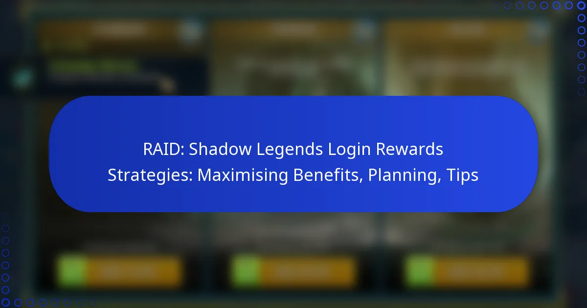 RAID: Shadow Legends Login Rewards Strategies: Maximising Benefits, Planning, Tips