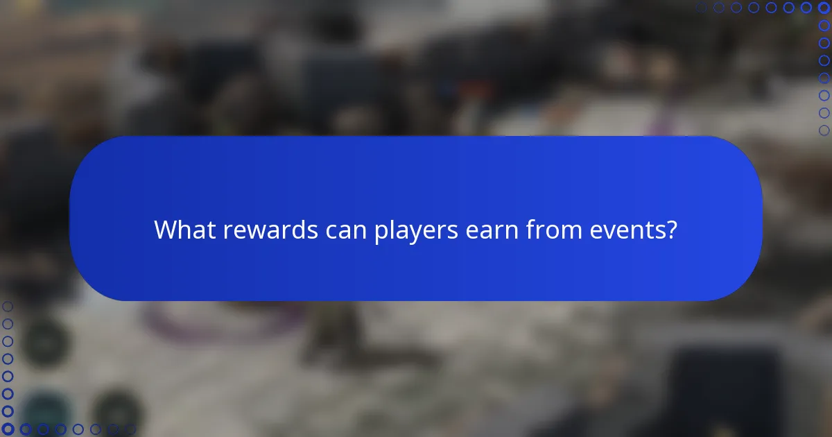 What rewards can players earn from events?