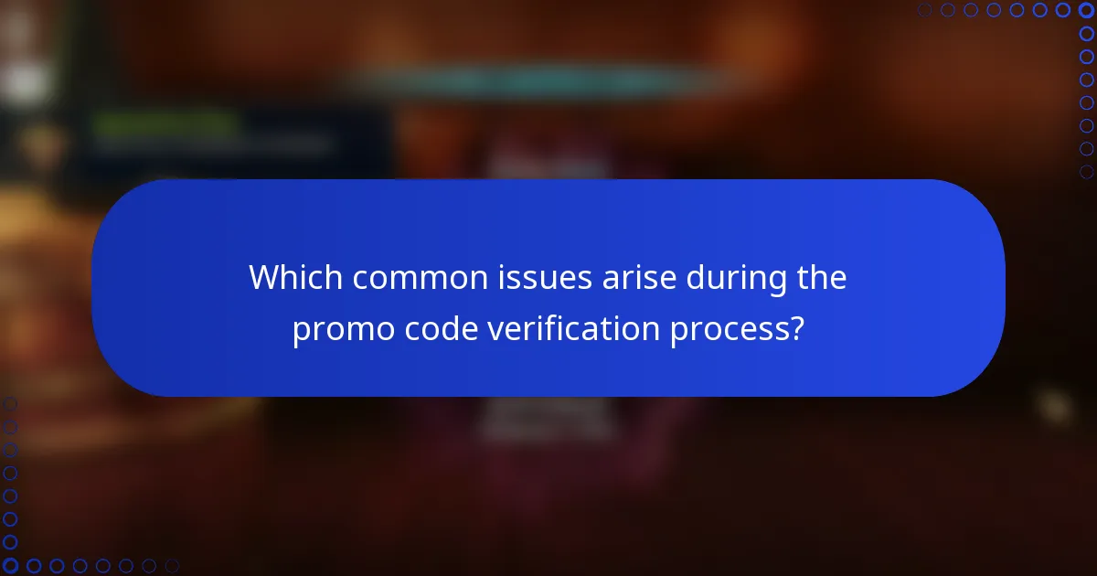 Which common issues arise during the promo code verification process?