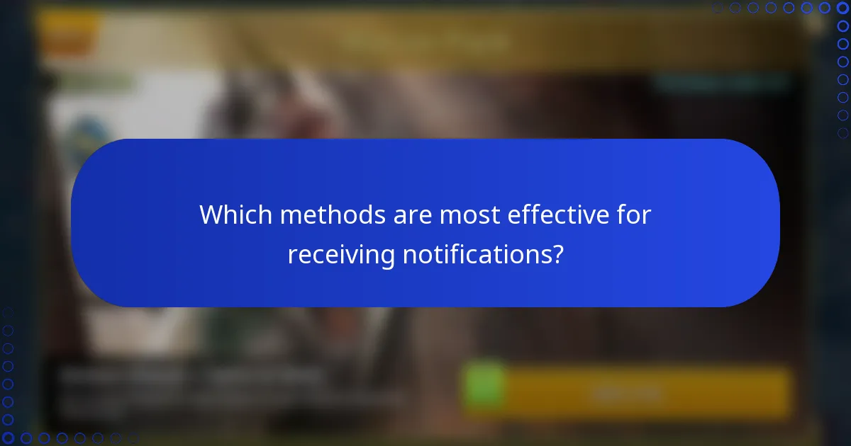 Which methods are most effective for receiving notifications?